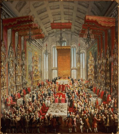 Coronation Banquet of Joseph II in Frankfurt, 1764 by Martin II Mytens or Meytens